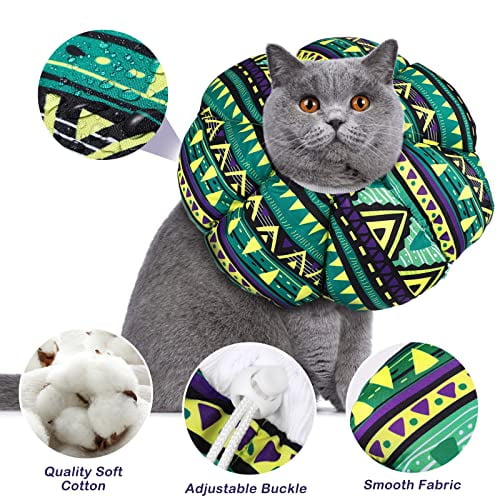 Comfy Recovery Alternative Cone for Kitten Puppy Small Dog to Stop Licking Waterproof Cute Protective Neck Cone After Surgery Neutering Cat Collar Cone 