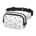 thumbnail image 2 of Fotbe Cute Shark Cangurera Cuadrada con Estampado de Doble Capa, Bolsa de Cintura Ajustable Mini para Hombres y Mujeres, 2 of 9