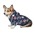thumbnail image 7 of Honeii USA Stars Print Small Dog Hoodies Pet Hooded Sweatshirts Fall Winter Puppy Cat Sweaters Warm Clothes for Small Dogs Outfits Costume-XX-Large, 7 of 7