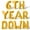 Gold, variant on Letter Balloons - 6TH YEAR DOWN 16" Inch Alphabet Letters Foil Mylar Balloon 6th Birthday Party Banner (Blue)