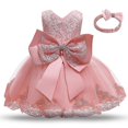 thumbnail image 1 of 3T Vestido de 12m para niña, vestido de 1 año de cumpleaños, vestido de bautizo para recién nacido, vestido para niña pequeña, Vestidos de bautismo para niño pequeño, 1 of 5