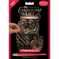Royal & Langnickel(R) Copper Foil Engraving Art Kit 5"X7"-Tiger & Cub