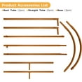 thumbnail image 5 of GARFANS 5.9x2.6FT Wedding Arch Backdrop Garden Flower Garland Display Stand Frame Background Gold, 5 of 7