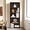Brown 5-tier Open Bookshelf, variant on 5-Tier Bookshelves and Bookcases, Farmhouse Bookcase with Barn Doors, Bookshelf & Storage Cabinet with Display Shelves for Living Room, Home Office, Bedroom, Black