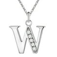 thumbnail image 2 of Jiaroswwei Initial Necklace 26 Letters Rhinestones Unisex Exquisite Electroplated Necklace for Mothers Day, 2 of 8