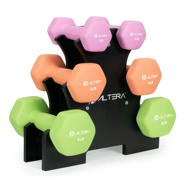Set De Mancuernas Altera AOS235 De Forro De Neopreno Peso Variable Multicolor