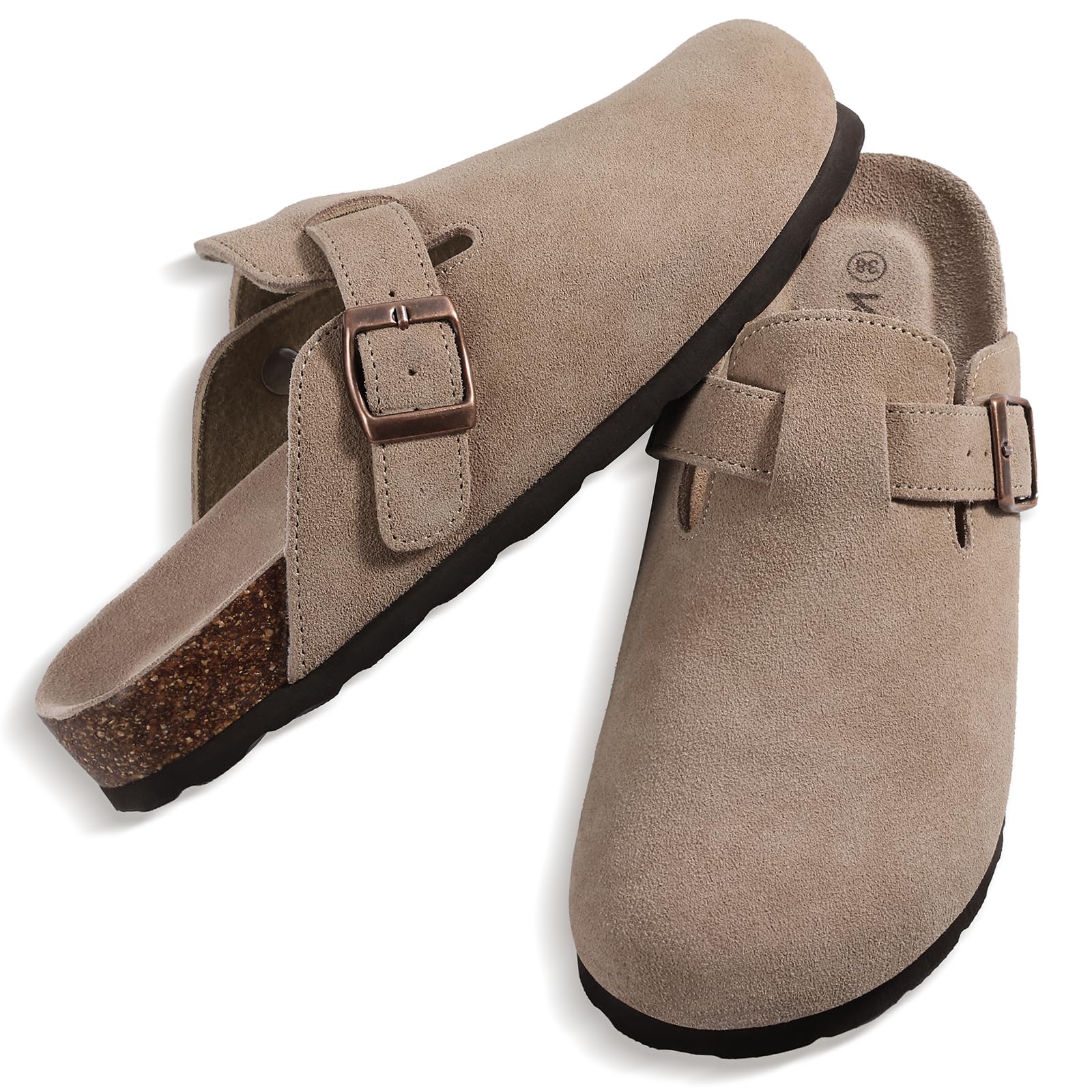 Comwarm Suede Clogs With Cork Footbed photo 7