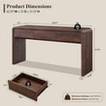 thumbnail image 3 of wow97e Modern Console Table for Entryway, 63" Long Entryway Table with 3 Drawer, Curved Profile Design, Sofa Table Behind Couch for Living Room, Hallway, 3 of 7