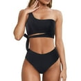 thumbnail image 1 of Bikinis for Women High Waisted Two Piece Swimsuits One Shoulder Bathing Suit Ladies Swimsuits Bikini Set, 1 of 3