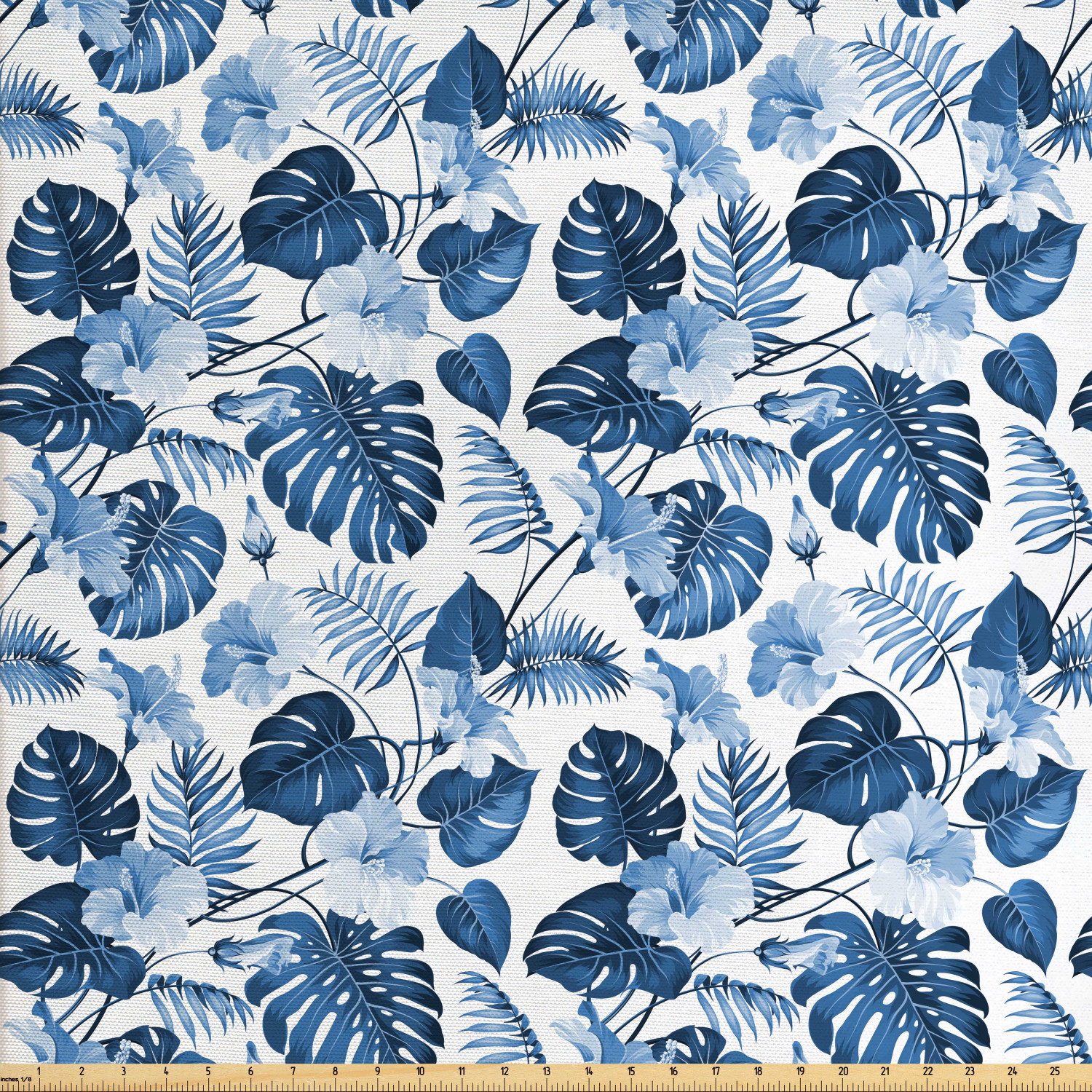 Hawaii Fabric by The Yard, Branch of Arecaceae Tree Polynesian of