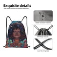thumbnail image 4 of Honeii Cosmic Garden Woman Portrait Print Drawstring Backpack,Drawstring Bags String Backpack Gym Cinch Sack Backpack Sport Bag Draw-Medium, 4 of 6