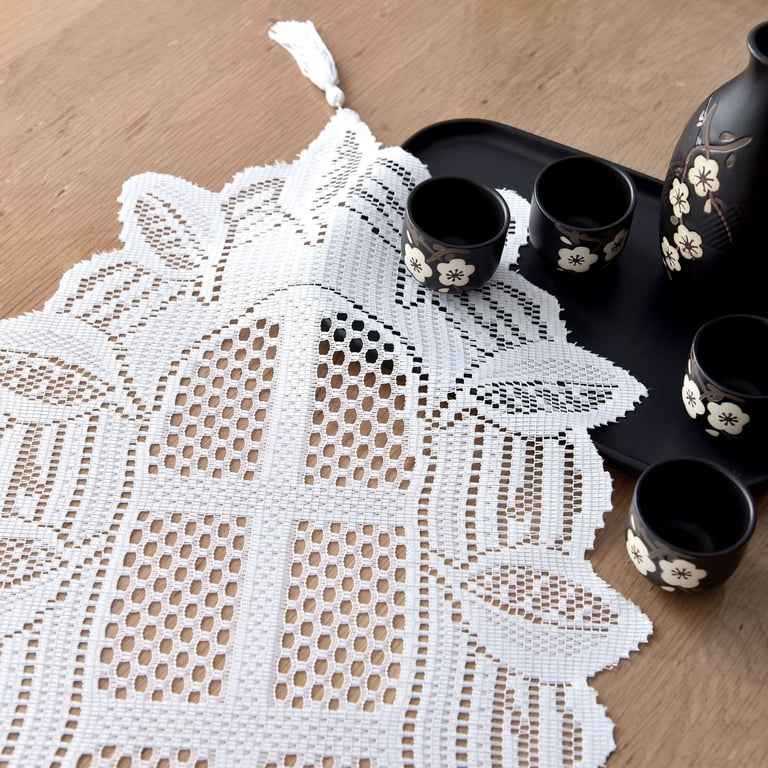 lace dresser runner Amazon.com: ARTABLE Lace Table Runner Dresser Scarf Macrame Embroidered Table Runners with Exquisite Flower Vintage Shabby Chic for Wedding Holiday Dinning (10 x 70 Inch, Offwhite-2) : Home & Kitchen