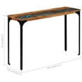 thumbnail image 4 of vidaXL Table Console 120x35x76 cm Bois Massif Recyclé, 4 of 5