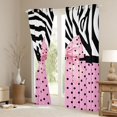 thumbnail image 3 of Homewish Polka Dots Bowknot Black Out Curtains for Kids Teens Boys Girls,Animal Zebra Print Curtains Pack of 2 (42x63 Each),Dreamy Princess Bedroom Curtains,Microfiber Bedroom Decor, 3 of 6