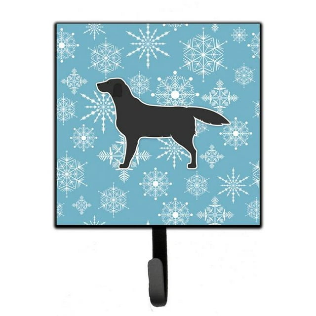 Flocon de Neige d'Hiver Black Labrador Retriever Porte-Laisse Ou Porte-Clés
