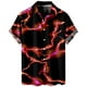 thumbnail image 1 of Camisas s Para Hombre Nueva impresión 3d Impresión digital Camisa de manga corta suelta informal (Red, M), 1 of 4