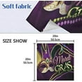thumbnail image 7 of Coolnut Mardi Gras Cloth Napkins Set of 6, Oversized Washable Reusable Polyester Dinner Table Napkins for Family, Restaurant, Party Decor, 20 x 20 Inch, 7 of 7