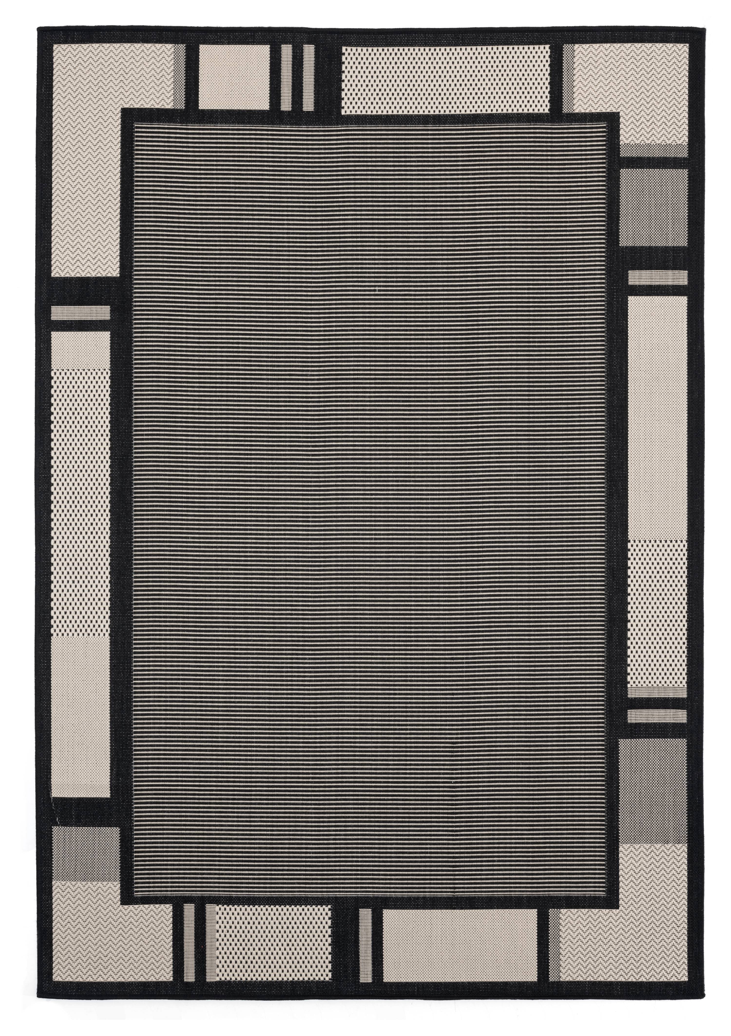 United Weavers Mali Dorothy Contemporary Border Area Rug, Black, 5'3" x 7'6"