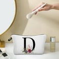 thumbnail image 5 of ZestqaQ Flower Letter Makeup Bag, Personalized Alphabet Cosmetic Bag, Durable Polyester, Ideal Gift for Women, Mom, Friends, Bridesmaids, Multi-Purpose Daily Storage, 5 of 6
