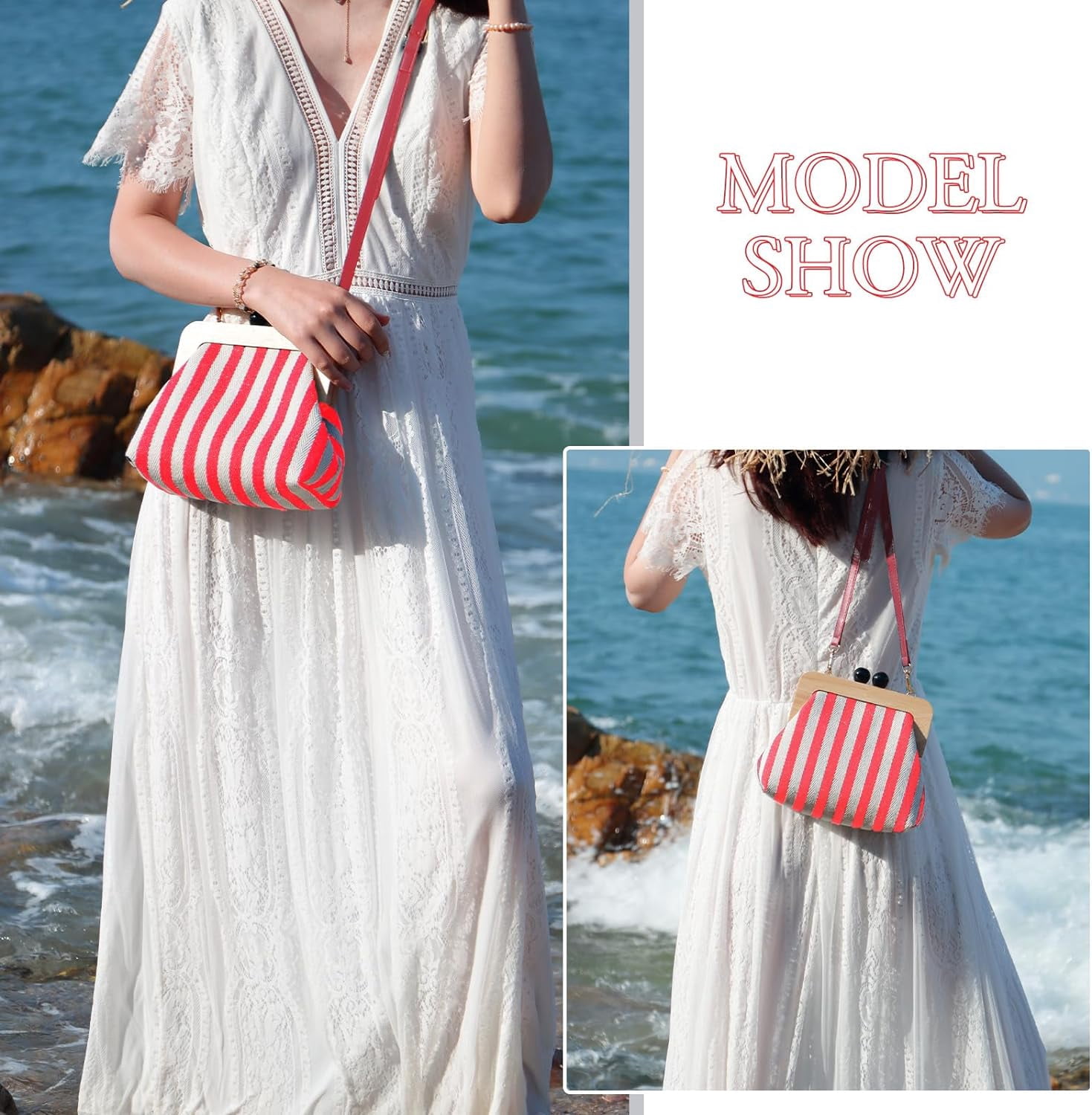 New Summer Purses for Women 2024,Beach Crossbody Bag for Summer Vacation,Canvas Woven Bag Clutch