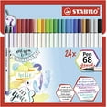 thumbnail image 2 of STABILO Premium Fibre-Tip Pen with Brush Tip Pen 68 brush - Pack of 24 - Assorted Colours Assorted Colours pack of 24, 2 of 3