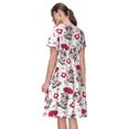 thumbnail image 2 of Bixox Robe d'Été à Manches Courtes pour Femmes Robe Ample Longueur Genou avec Poches-Caring Vache, 2 of 7