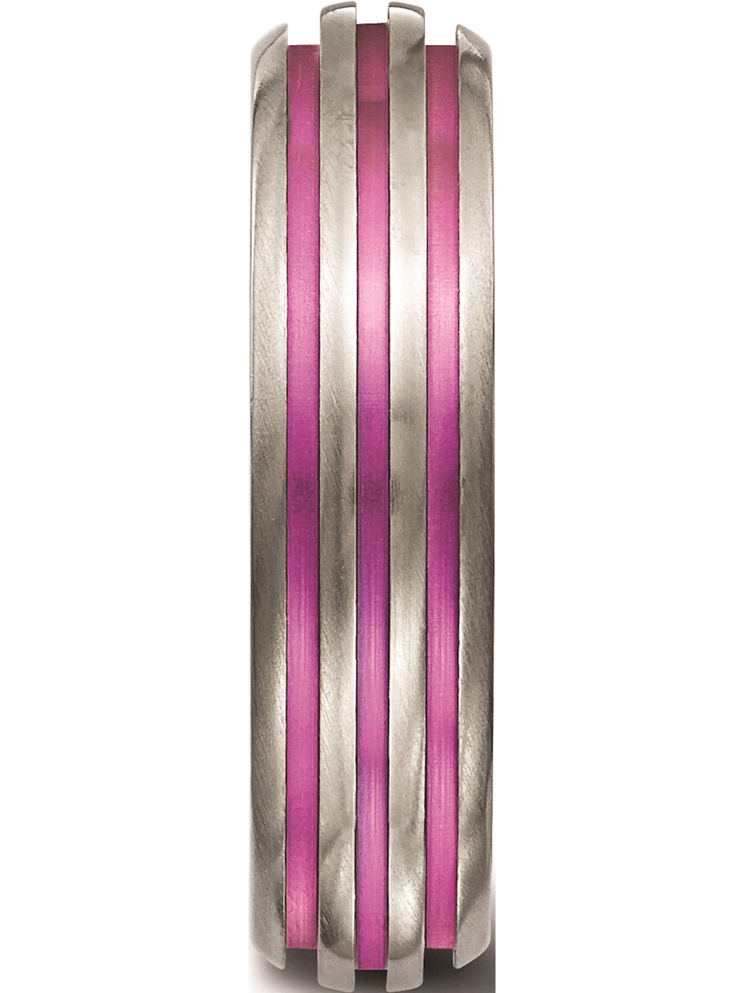 Titanium Triple Groove Pink Anodized Ring Fine Jewelry Ideal Gifts For Women