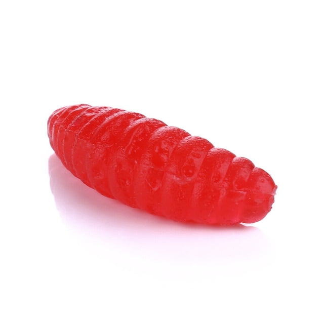 pitrice 50pcs/bag 2cm Soft Bread Bug Bionic Grubs Trout Lures Plastic Hand Pole Bait Artificial Fishing Lures