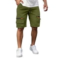 thumbnail image 6 of Xdegoge Workout Cargo Shorts for Men Lightweight Quick Dry Athletic Running Shorts Elastic Waist Drawstring Zipper Pockets for Gym Training Hiking Outdoor Summer Casual, 6 of 7