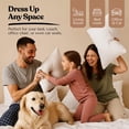 thumbnail image 6 of Heirloom Comfort Square Throw Pillow Inserts (Pack of 2, 12"x12", White, Polyester) - Fluffy Decorative Cushion Fillers for Couch, Bed & Chair - Perfect for Styling, Back Support & Everyday Comfort, 6 of 6