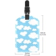 thumbnail image 6 of Square 2Pack PU Leather Cartoon White Cloud Cruise Luggage Tag with Privacy Cover and Name ID Tag for Travel Handbags Backpacks Luggage Tags, 6 of 6