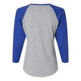 thumbnail image 3 of LAT Women Baseball Fine Jersey Three-Quarter Sleeve Tee Size up to 2XL, 3 of 5