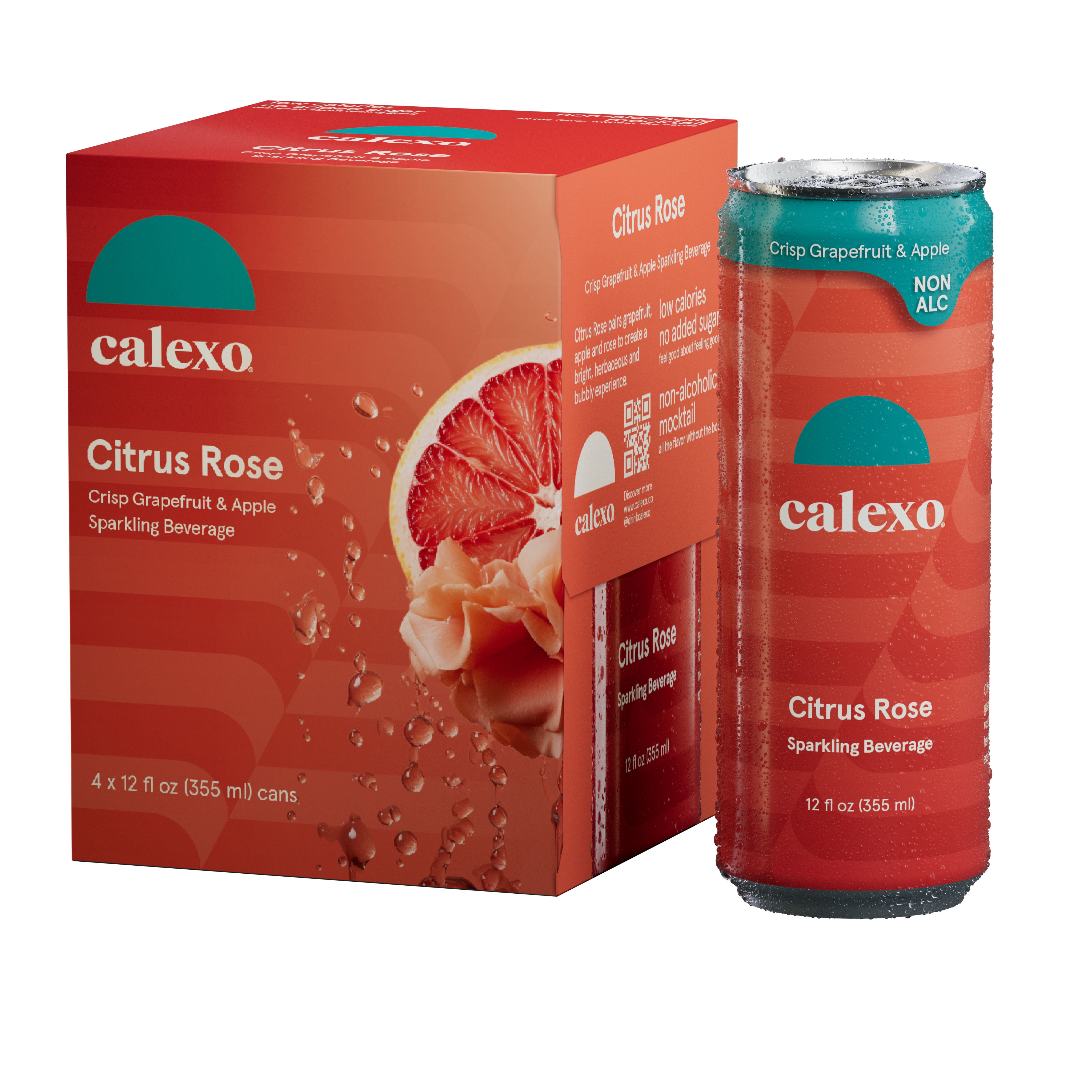 Calexo Citrus Rose Non Alcoholic Sparkling Beverage 12 oz. 12pk 0.0% ABV