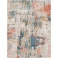 thumbnail image 1 of Central Oriental 4714.216.25EC 3 ft. 1 in. x 5 ft. 3 in. Distressed Heat-Set Polypropylene & Polyester Shrink Atchomin Rectangle Area Rug, Grey & Blue, 1 of 1