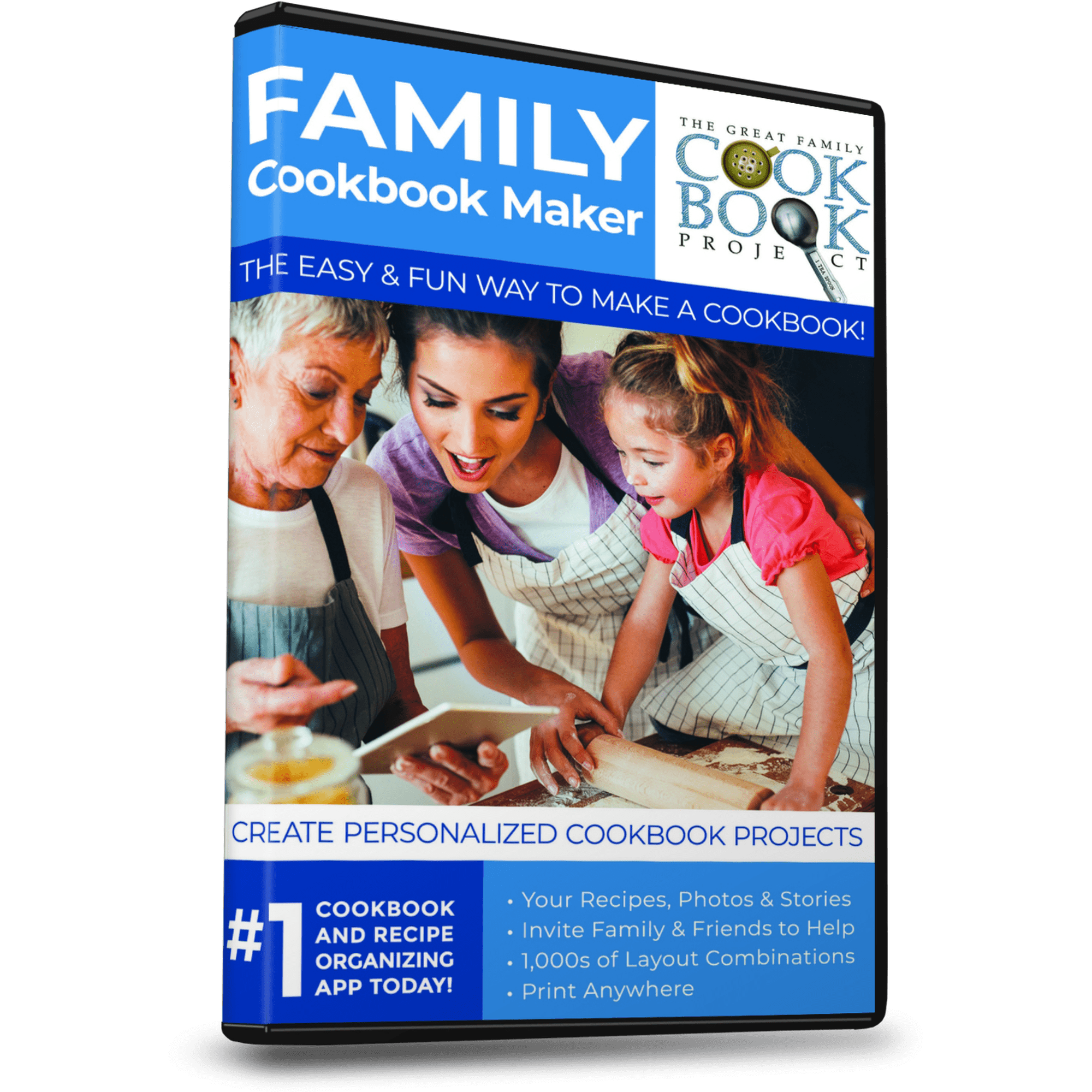 Cookbook Making Kit Including 5 Printed Cookbooks Filled with Your Favorite Recipes - Preserves Family Recipes for Future Generations - Quick, Convenient and Easy to Use