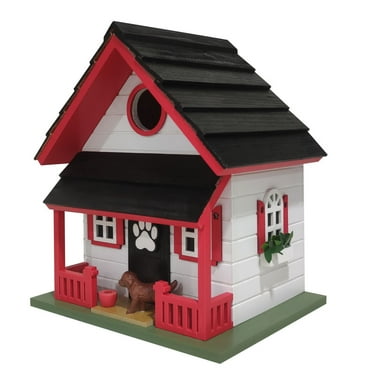 Bow Wow Birdhouse - Red & White
