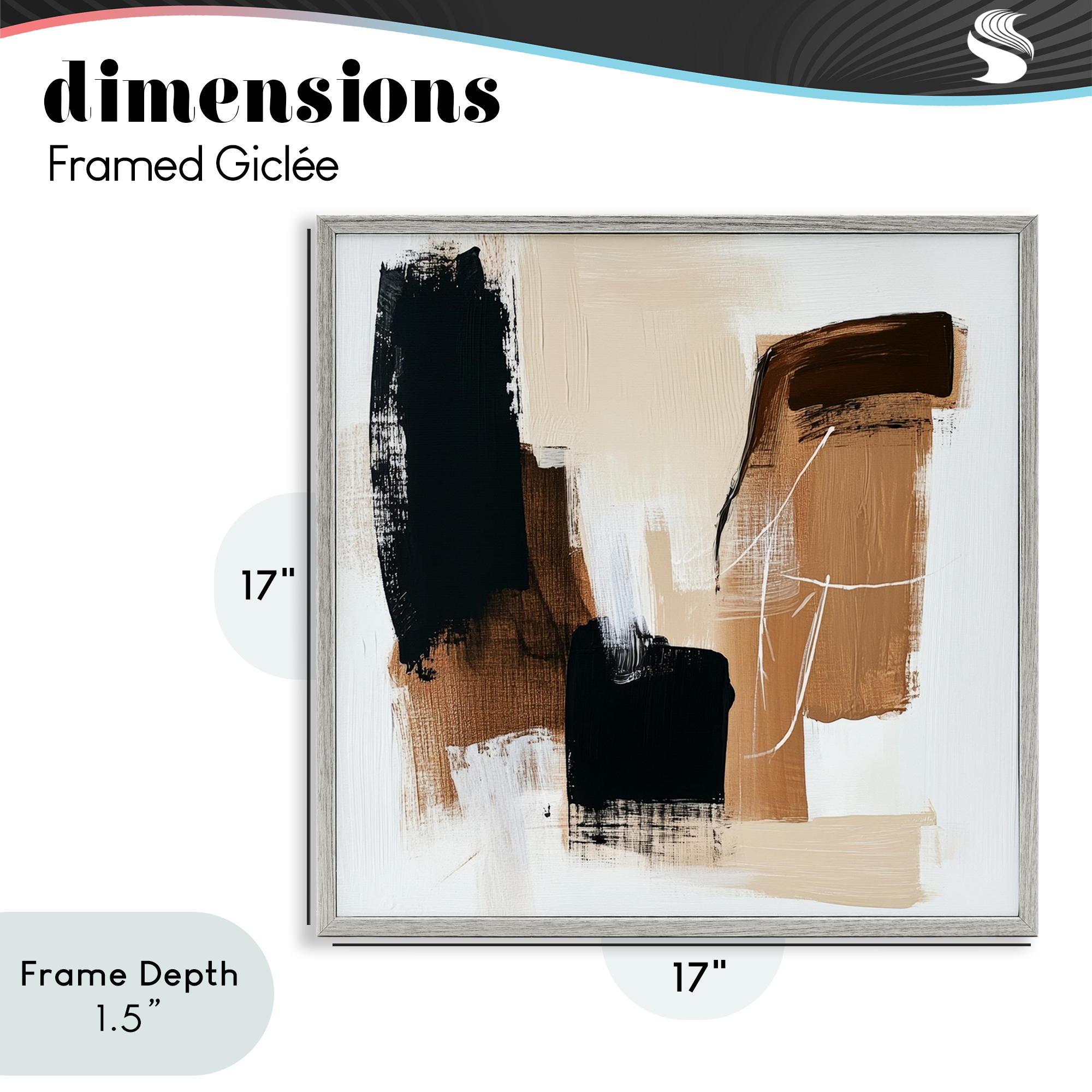 Stupell Industries Earthy Hues Neutral Balance Gray Framed Giclee Art, design by Petal Prints Design