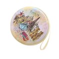 thumbnail image 3 of serony Mini Cute Round Headset Box Tower Landscape Zipper Coin Purse Key Storage Wallet Pouch Bag Gift, 3 of 7