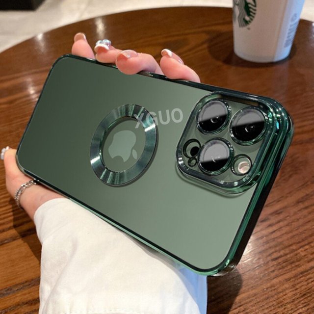 Funda transparente chapada de lujo para IPhone, 15, 14, 13, 12, 11 Pro Max, X, XS, XR, 7, 8 Plus, SE 2020, Protector de lente completo, cubierta suave