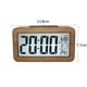 thumbnail image 3 of Despertador digital radio despertador reloj de mesa madera maciza resistente al agua despertador con termómetro, calendario y función de repetición - bambú Adepaton LL-0463, 3 of 5