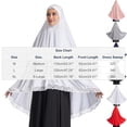 thumbnail image 3 of HAOTAGS Women's Milk Silk Solid Color Long Hijab Stretchy Muslim Head Scarf,Gray XL, 3 of 8