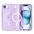 thumbnail image 1 of KOMI for iPhone 16e Case Set, 1 Tempered-Glass Screen Protector, Military-Grade Protection, Yellowing and Scratch Resistant MagSafe Phone Case, Purple Glitter Magnetic, 1 of 5