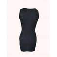 thumbnail image 3 of Button Front With Pocket Tank Dress  Elegant Sleeveless Bodycon Dress For Spring  Summer  Women's Clothing, 3 of 8