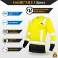 thumbnail image 5 of KwikSafety (Charlotte, NC) MECHANIC Long Sleeve Safety Shirt (w/POCKET & Black Trim) Class 3 ANSI OSHA Custom High Visibility Reflective Tape Construction Security Hi Viz Clothing Men | Yellow 2XL, 5 of 7