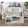 thumbnail image 6 of Bowery Hill Contemporary Glass Insert Coffee Table in Marble White, 6 of 8