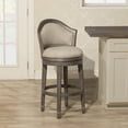thumbnail image 2 of Hillsdale Monae 30" Upholstered Swivel Bar Stool in Distressed Gray, 2 of 14