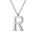 thumbnail image 1 of Collar de plata con letra del alfabeto PROSTEEL colgante inicial para mujeres y niñas regalo de Cumpleaños, 1 of 7