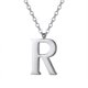 thumbnail image 1 of Collar de plata con letra del alfabeto PROSTEEL colgante inicial para mujeres y niñas regalo de Cumpleaños, 1 of 7