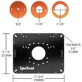 thumbnail image 6 of Precision Aluminium Router Table Insert Plate Fit Multiple Routers with Dust Collection Router Table Top, 9-1/4"×11-3/4" Standard Size, 6 of 6