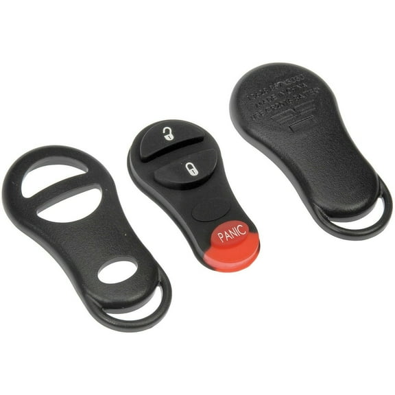 Dorman 13628 2-Button Black Replacement Keyless Entry Remote Transmitter Case with Panic Button